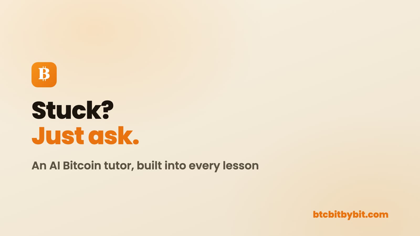 You Don't Have to Figure Bitcoin Out Alone Anymore